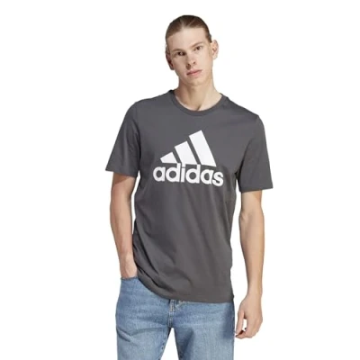 Afbeelding van adidas Sportswear Essentials BIG LOGO Tshirt print, Heren, Maat: Small, Solid grey