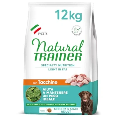 Afbeelding van Natural Trainer Ideal Weight Adult Medium / Maxi White Meat 12 KG
