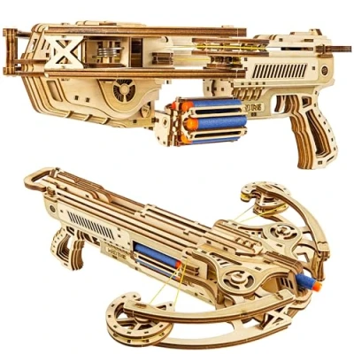 Afbeelding van Wood Trick Bullet Boltcaster 411 stukjes Uniek Design Houten Model geen lijm nodig