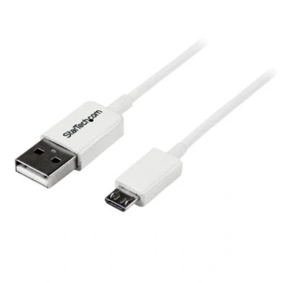 Afbeelding van Kabel USB naar micro Startech USBPAUB2MW Wit Geel (4 Stuks)
