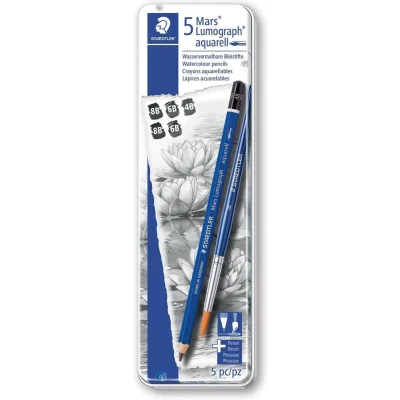 Afbeelding van STAEDTLER Mars Lumograph aquarell potlood set 6 st