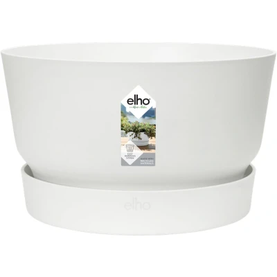 Afbeelding van Greenville schaal 33 bloempot wit buiten dia. x h 19,5 cm elho