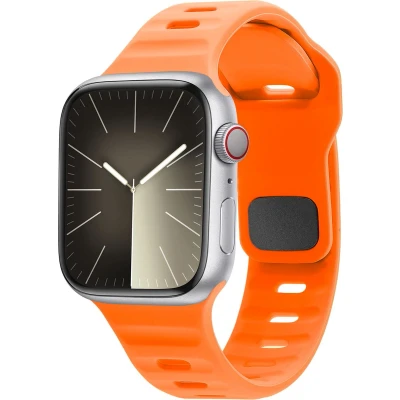 Afbeelding van imoshion Active Sport siliconen bandje Geschikt voor Apple Watch 1, 2, 3, 4, 5, 6, 7, 8, 9, 10 (42 mm), SE 38/40/41 mm Oranje One Size