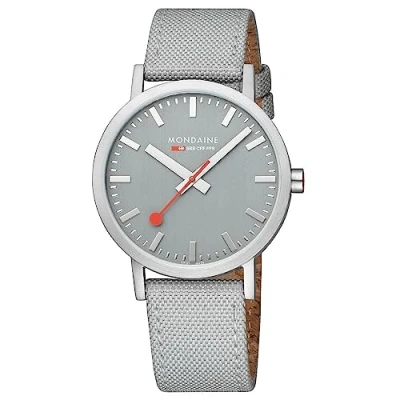 Afbeelding van Mondaine M660.30360.80SBH Horloge Textiel Grijs 40mm