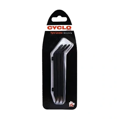 Image de Jeu de 3 manettes pneus en Nylon Cyclo noir