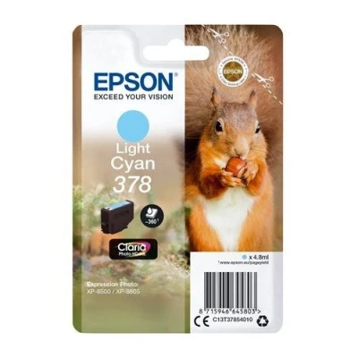 Afbeelding van Epson inktcartridge 378, 360 pagina&#039;s, OEM C13T37854010, licht cyaan