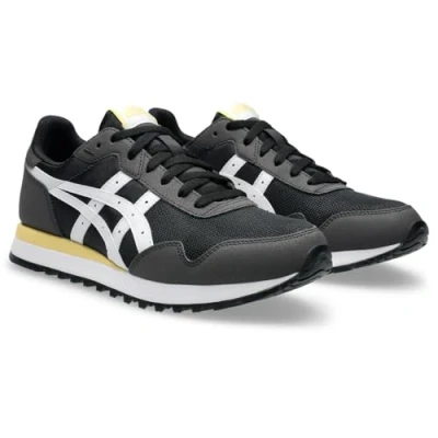 Afbeelding van Asics Sportstyle Tiger Runner II Unisex Sneakers laag, Maat: 39, Black/white Imitatieleer/ textiel