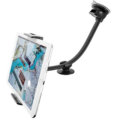 Afbeelding van APPS2Car Telefoonhouder voor de auto, 360 tablethouder, autovoorruit, dashboard, autohouder, compatibel met iPad, iPhone, Samsung en apparaten van 4 tot 11 inch
