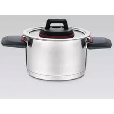 Afbeelding van Casserolepan met deksel Feel Maestro MR 3530 20 Rood Zwart staal Roestvrij Plastic Ø cm...