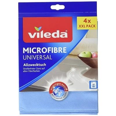 Image de Vileda 116359 universel lavette multiusages coton multicolore 4 pièces 13 x 3 cm