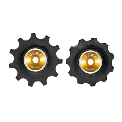 Afbeelding van Shimano Derailleurwieltjes PVC 9/10/11V RVS Keramisch zwart