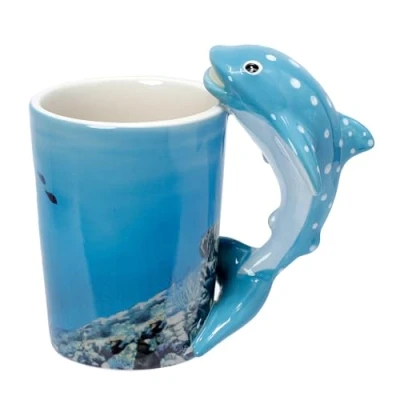 Afbeelding van Walvis Haai Handvat Keramiek Mok 400ml