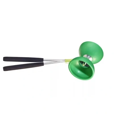 Afbeelding van Rubber Diabolo met Stokken Donkergroen