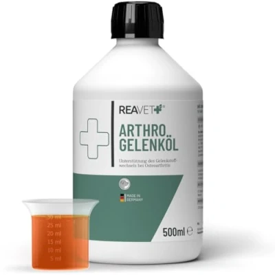 Afbeelding van ReaVET Artro Gewricht olie Voor honden (500ml) Verzorging van de gewrichten en het kraakbeen alle leeftijden rassen geschikt