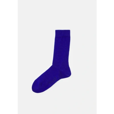 Afbeelding van FALKE Softmerino dik halfhoog comfortabel zonder motief zacht winter warm ondoorzichtig Merinowol Katoen Blauw Dames sokken Maat 39 40