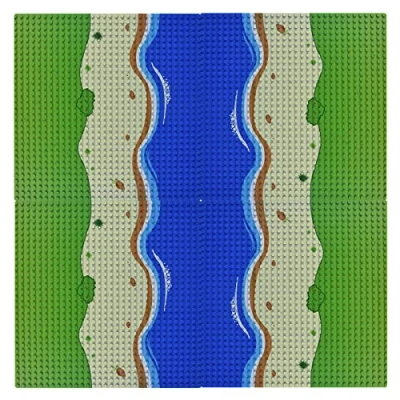 Afbeelding van Celawork Bodemplaat voor klassieke kleine bouwstenen, bouwplaat geschikt alle gangbare merken, 25 x cm creatief spelen, oceaanplaat