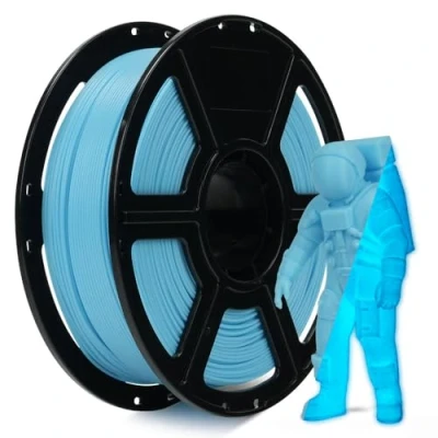 Afbeelding van FLASHFORGE Snel PLA filament voor 3D printers, fosforescerend, 1,75 mm, helder blauw, max. 500 mm/s, druk, hoge helderheid en langdurig lichteffect
