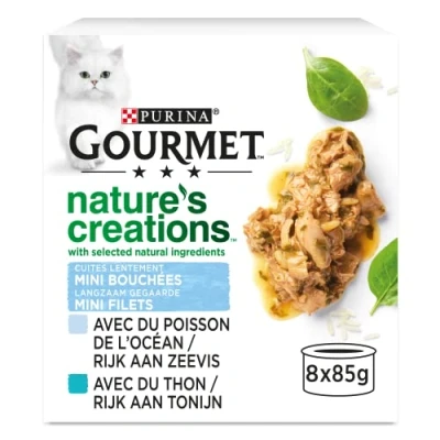 Afbeelding van 6x Gourmet Nature&#039;s Creations Zeevis 8 x 85 gr