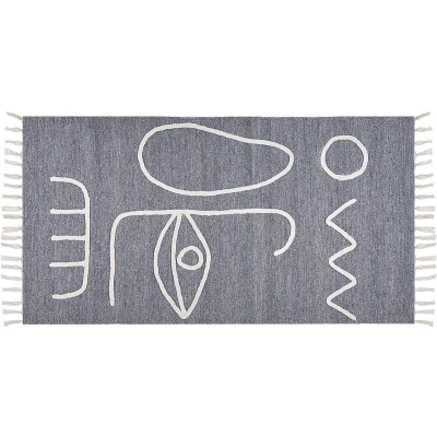 Afbeelding van YAVU Vloerkleed Grijs 140 x 200 cm Polyester