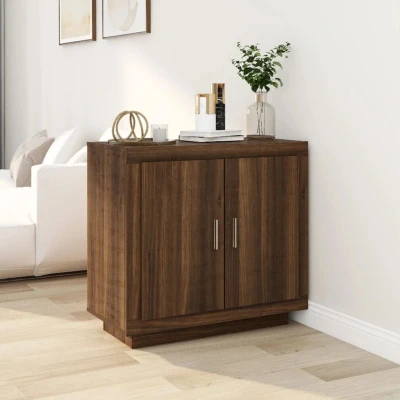 Afbeelding van Dressoir 80x40x75 cm bewerkt hout bruineikenkleurig