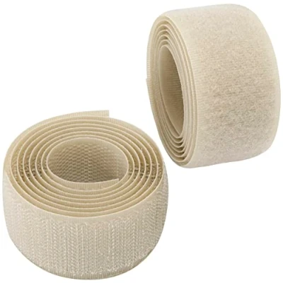 Afbeelding van AERZETIX C65966 Band/rol 30 mm 1 meter klittenband Kabelorganisator/klem Kledingband band Kleur: lichtbeige in polyamide en polyester