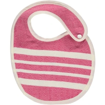 Afbeelding van Baby Slabbetje Krem Sultan Fuchsia van Lalay