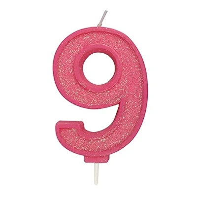 Afbeelding van Culpitt Cijferkaars #9 Roze met Glitter