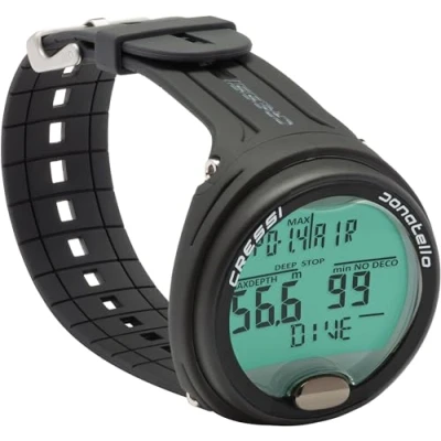 Afbeelding van Cressi Donatello Diving Computer professionele duikcomputer voor duiken en snorkelen, zwart/zwart, één maat, volwassenen uniseks