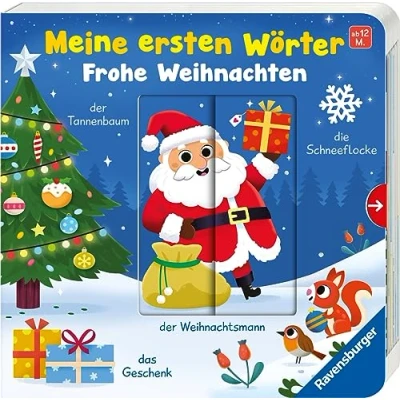 Afbeelding van Meine ersten Wörter: Frohe Weihnachten Sprechen lernen mit großen Schiebern für Kinder ab 12 Monaten