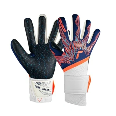 Afbeelding van REUSCH Pure Contact Fusion Keepershandschoenen voor volwassenen, uniseks, 4848 Premi Blu/Electr Oran/BLC, 8