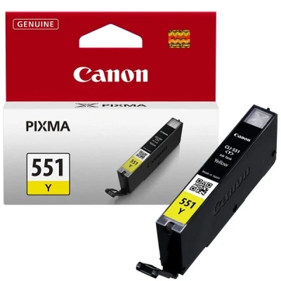 Image de Canon CLI 551Y 7 ml jaune original réservoir d&#039;encre pour PIXMA iP8750 iX6850 MG5550 MG5650 MG5655 MG6450 MG6650 MG7150 MG7550 MX725 MX925