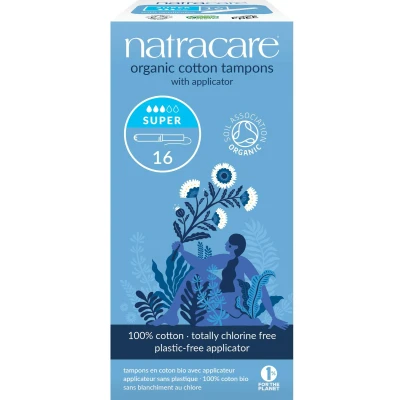 Afbeelding van Natracare Cotton Tampons Super met Applicator 16ST