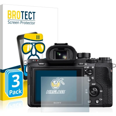 Afbeelding van BROTECT Screenprotector voor Sony Alpha 7R II Folie Beschermfolie Beschermglas transparant (3 Stuks)
