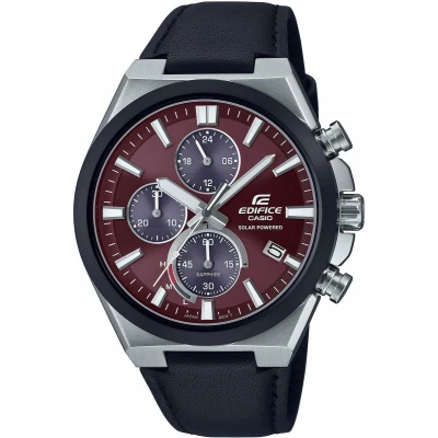 Afbeelding van Casio Edifice EFS S630BL 5AVUEF Horloge Leer Zwart Ø 42 mm
