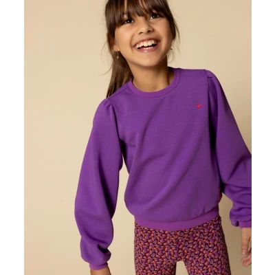 Afbeelding van LOOXS Little Sweater Lucky Is A Mindset Paars 92