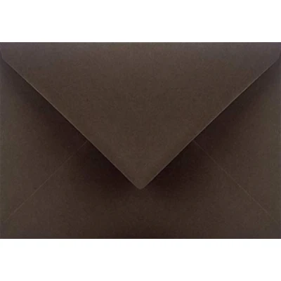 Afbeelding van Netuno 25 enveloppen donkerbruin DIN C5 162 x 229 mm 115 g Sirio Color cacao puntige klep trouwenveloppen elegante kleurrijke uitnodigingsenveloppen van papier groot formaat