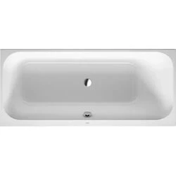 Afbeelding van Duravit HappyD 2 kunststof inbouwbad acryl rechthoekig met rugsteun rechts 170x75x46cm zonder poten wit