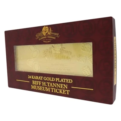Afbeelding van Back to the Future: Biff Tannen Museum Entrance 24k Gold Plated Ticket Replica