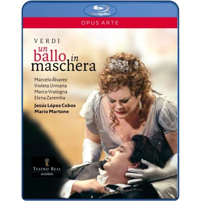 Afbeelding van Marcelo Alvararez, Violeta Urmana, Marco Vratogna, Orchestra Of Teatro Real Madrid Verdi: Un Ballo In Maschera (Blu ray)