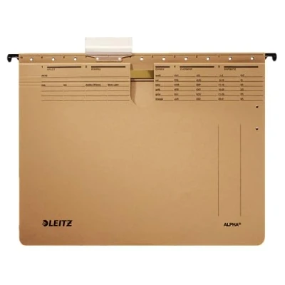 Afbeelding van Leitz 19143000 Alpha hangmappen van karton, commerciële oking (natuurbruin) (import uit Duitsland)