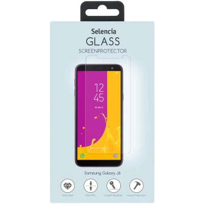 Afbeelding van Selencia Screenprotector Geschikt voor Samsung Galaxy J6 Tempered Glass Gehard Glas