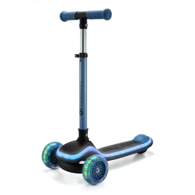Afbeelding van Kinderkraft RAKET 3 Wiel kinderstep vanaf 2 jaar tot 50 kg Wielen met RGB LED&#039;s Opvouwbaar in seconden Verstelbaar stuur Bleuw