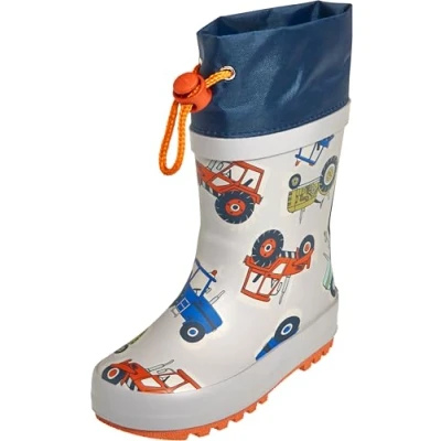 Image de Playshoes Bottes de pluie en caoutchouc pour garçon Unisexe Tracteur Taille 23 EU, Tracteur., EU