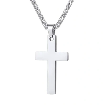 Afbeelding van PROSTEEL Christelijke kruisketting voor dames en heren, klassieke hanger van roestvrij staal/verguld