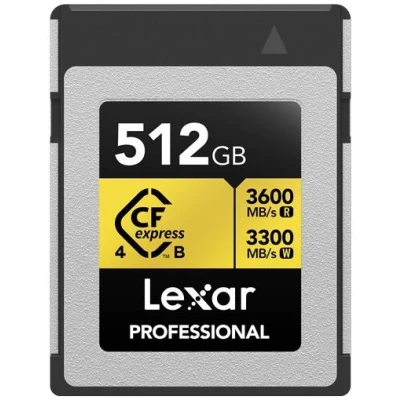 Afbeelding van Lexar CFexpress PRO Type B Gold 4.0 series 512GB R3600/W3300MB/s