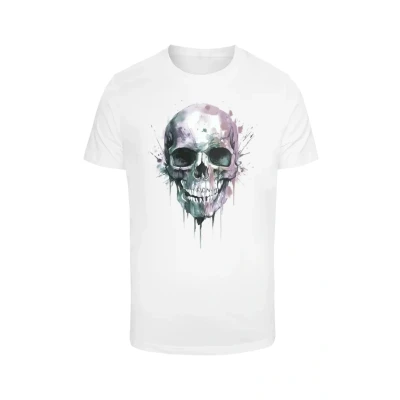 Afbeelding van Mister Tee Skull Tshirt print, Heren, Maat: XS, White