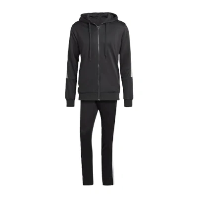 Afbeelding van adidas Heren 3 Stripes Track Suit, zwart/wit, L