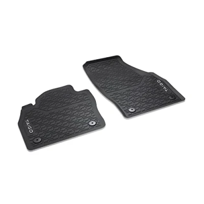Afbeelding van Volkswagen 2G706150282V Set van 2 hoogwaardige rubberen vloermatten voor alle seizoenen, zwart met Taigo opschrift