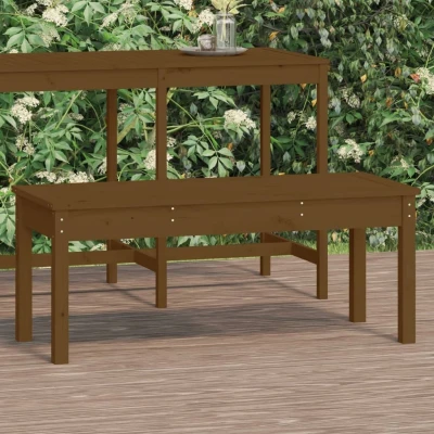 Afbeelding van Tuinbank 109x44x45 cm massief grenenhout honingbruin