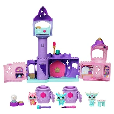 Afbeelding van Magic Mixies 14697 Mixlings Sloss Super Pack opklapbare speelset met toverstaf om te ontmoeten moment en 2 magische kessel voor kinderen vanaf 5 jaar, exclusief op Amazon